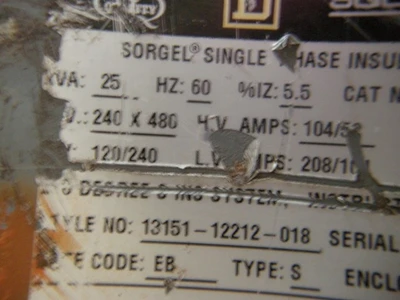 USED SQUARE D 13151-12212-018