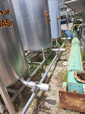 CIP System, 3-Tank, 400 Gallon Each, Stainless Steel, Pump, Heat Exchanger - #S745273