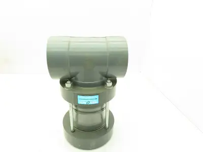 Plast-o-matic EA200V 2" Shutoff Valve Double Action Pneumatic 2" NPT Sch 80 PVC