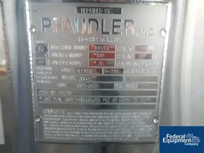 USED Pfaudler 200 Gal Pfaudler Reactor Body, 100/80#