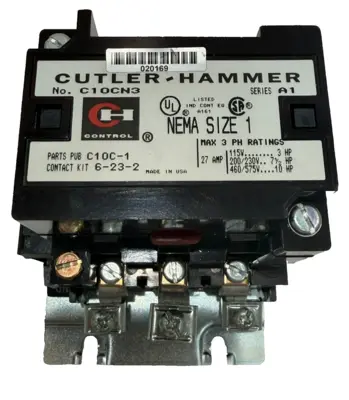NEW CUTLER HAMMER C10C-N3A MAGNETIC CONTACTOR SIZE 1 SER. A1 C10CN3A