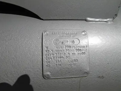 Manchester 60 Gallon Air Tank Vessel 200 PSI with Pressure Gauge for Compressor