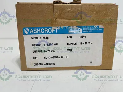 NEW ASHCROFT XLDP DIFFERENTIAL PRESSURE TRANSDUCER, XL-3-MB2-42-ST, 4-20MA