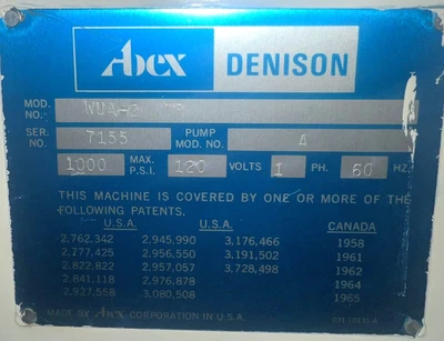 USED DENISON MULTIPRESS DENISON MULTIPRESS WUA-2TR PRESS
