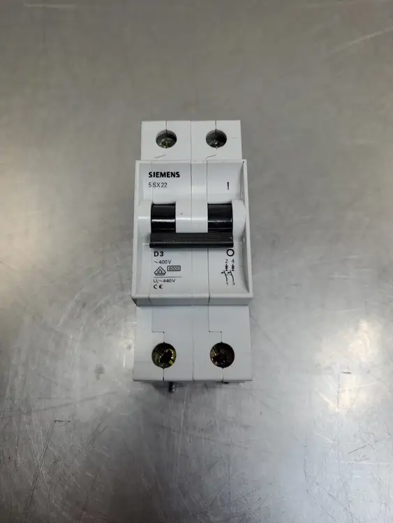 Used Siemens 5SX22 D3 Circuit Breaker, 3 Amps, 400V, 2 Pole Circuit Breakers South Carolina US | Palmetto Automation #1158592
