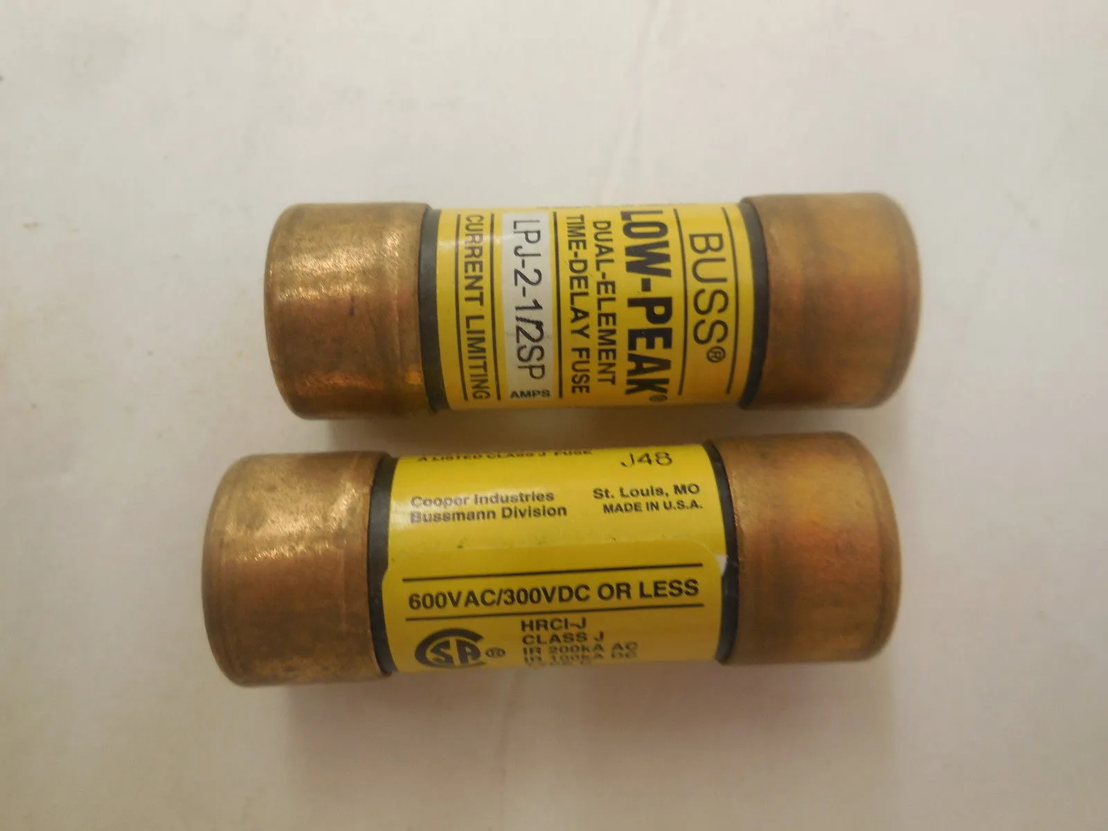 2 NEW BUSSMANN LPJ-2-1/2SP FUSES LPJ212SP