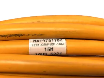 USED IGUS SINGLE ENDED READYCABLE SERVO HYBRID CABLE 15M