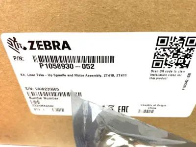 New | in-Stock Zebra Liner Take-Up Kit Spindle and Motor Assembly ZT410, ZT411 Label Printers Michigan US | Maverick Industrial Sales #1402125