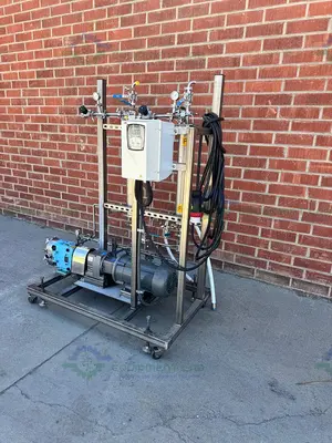 Used MILLIPORE FILTRATION SYSTEM W/ WAUKESHA CHERRY 030 ROTARY LOBE PUMP 5 HP Filtration Equipment California US | Equipment Lab #1364702