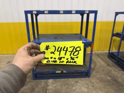 (4) 1,000 LB CAPACITY DIE RACKS W/ SLIDING SHELVES: YOBRO #24478