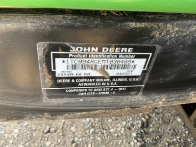 Used 2021 JOHN DEERE Z994 R DIESEL 60” Mowers Michigan US | Miedema Asset Management Group #1304707