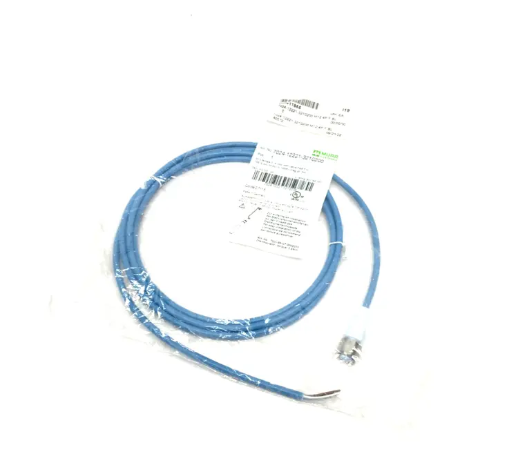 New | in-Stock MURRELEKTRONIK SINGLE ENDED M12 STEEL FEMALE CORDSET 0° A-COD Cable & Wire | Maverick Industrial Sales #1104609