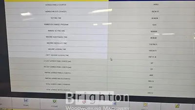 USED 2017 BIESSE AKRON 1440A USED EDGEBANDER WITH CORNER ROUNDING AND PREMILLING ++