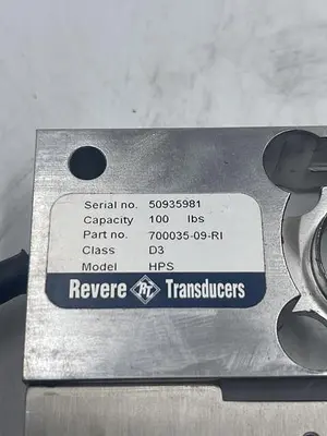 USED REVERE TRANSDUCERS REVERE TRANSDUCERS 700035-09-R1