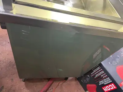 Used ColorPoint Used 50" Colorpoint 50-CFMA 3 Pan Refrigerated Salad Bar with Sneeze Guards 120V Food Displays Illinois US | Falcon Restaurant Supply #1375715