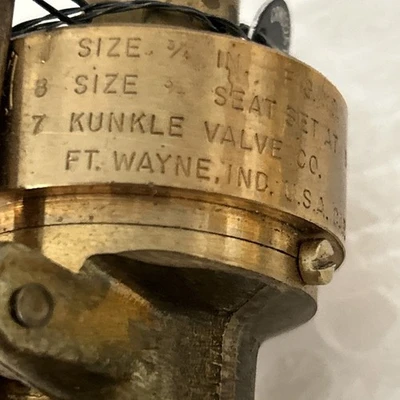 NEW KUNKLE VALVE CO J87