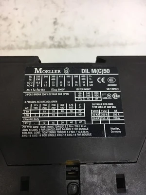 Used Moeller DIL M50 Starters Indiana US | J&J Industrial Supply #519233