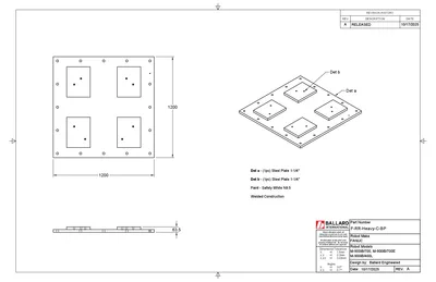 FANUC M-900iB/700 & 400L Series Robot Floor Mount Base Plate – NEW
