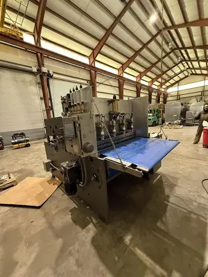 APV 48" TWO ROLL EXTRUDER WITH ULTRASONIC GUILLOTINE CUTTER
