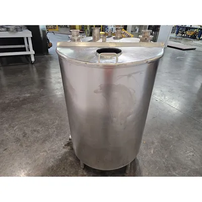 Used 190 Gallon Capacity Stainless Steel Vertical Liquid Tank