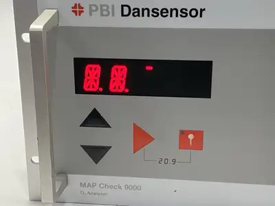 USED PBI DANSENSOR O2 ANALYZER MAP CHECK 9000