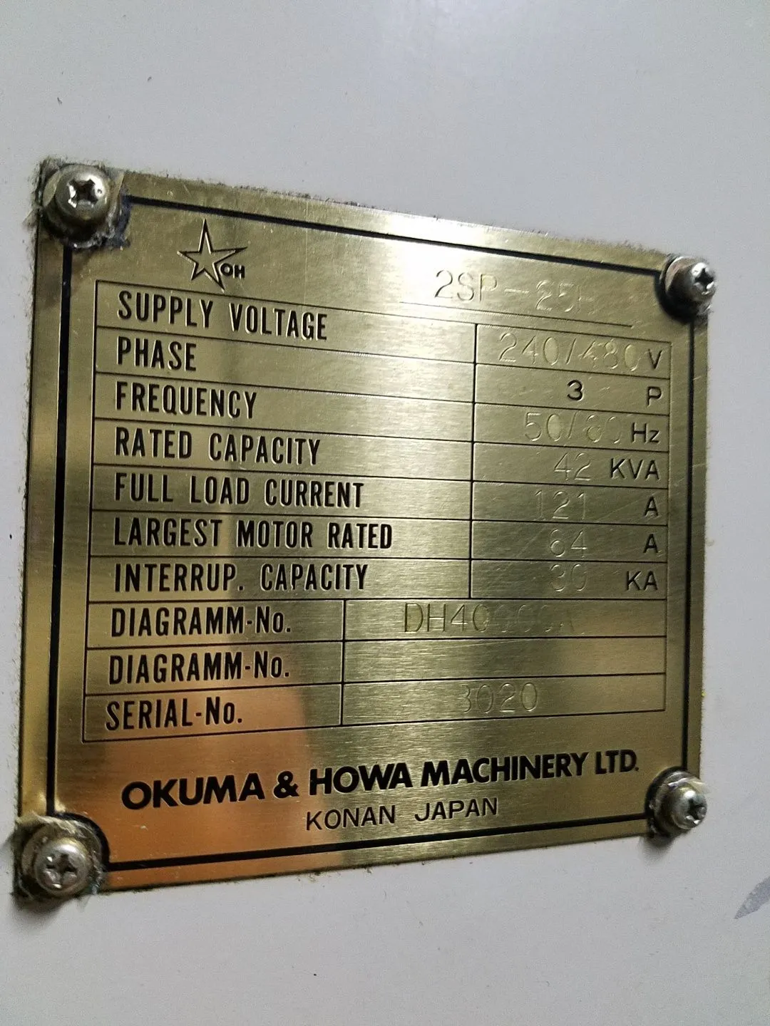 波動転写機 Used 1997 OKUMA & HOWA 25H-2SP TURNING MACHINES, N/C & CNC 391716