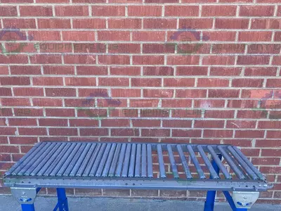 USED ROLL-AWAY HEAVY DUTY ROLLER CONVEYOR 60" X 18" W/ ADJUSTABLE LEGS