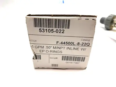 New | in-Stock BLUE-WHITE POLYSULFONE VARIABLE AREA FLOW METER 1/2" MNPT Valves/Fittings | Maverick Industrial Sales #1112295