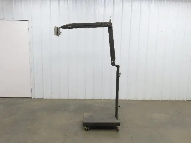 Industrial Floor Stand Adjustable Arm Heavy Duty 26x16" Base Powder Coated Steel