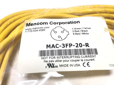 Mencom Corp. MAC-3FP-20-R Sensor Cordsets