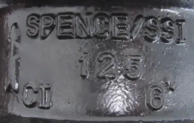 NEW SPENCE SSI 125WTI CHECK VALVE 6"