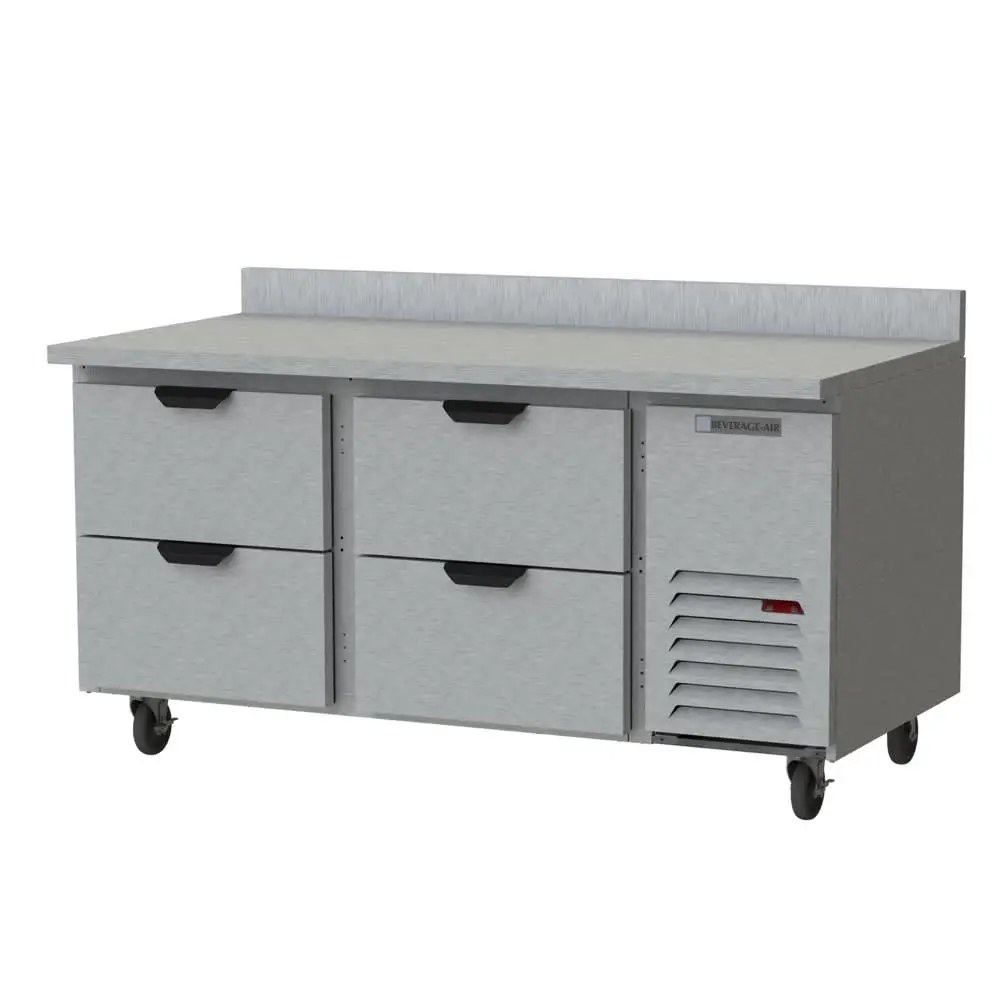 Beverage-Air WTRD67AHC-4 67" Worktop Refrigerator W/ (2) Section, 115v