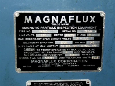 Magna Flux Magnetic Particle Inspection Equipment