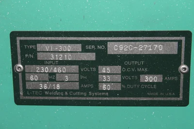 L-Tec VI-300 Weld Cut Power unit