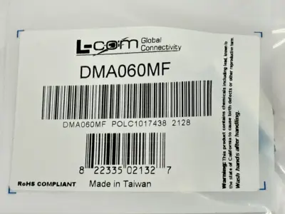 DMA060MF | L-Com  Slimline Null Modem Adapter DB9 M/F - New