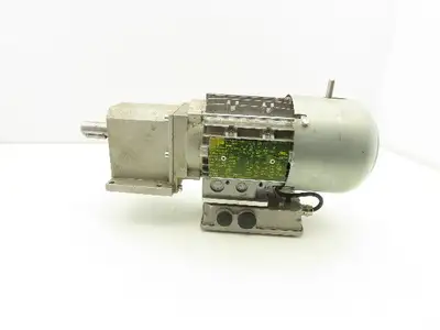 Lenze G50AH045MVBR2C Inline Gearmotor w/Brake 230/460V 3PH 14.8:1 Reducer 113rpm