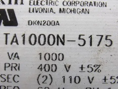 Daykin TA100N-5175 1000VA PRI: 230/460V SEC: 110/220 1PH Transformer