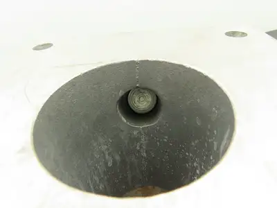 Industrial Injection Molding Hopper Base Side Discharge 5-1/2" Bolt Square Top