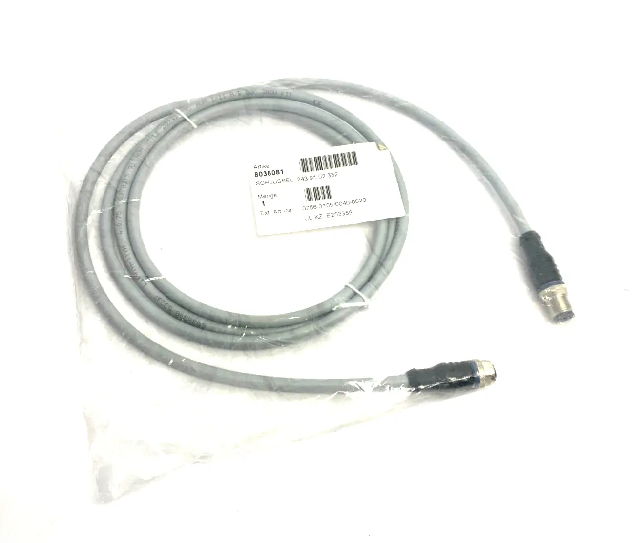 0756-3105/0040-0020 | Wago  Double Ended Connection Cordset - New
