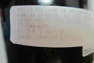 NEW CROMPTON 077-05NA-NG PANEL METER 07705NANG 108280*1*004*1