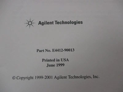 AGILENT E4412A AND E4413A Used POWER SENSORS OPERATION