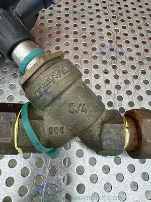 USED GEMU 554/20/D195-1-1-A154 PNEUMATIC ANGLE SEAT GLOBE VALVE