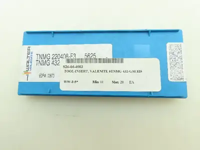 Walter Valenite TNMG332 Carbide Turning Insert for steel 10 Piece Set