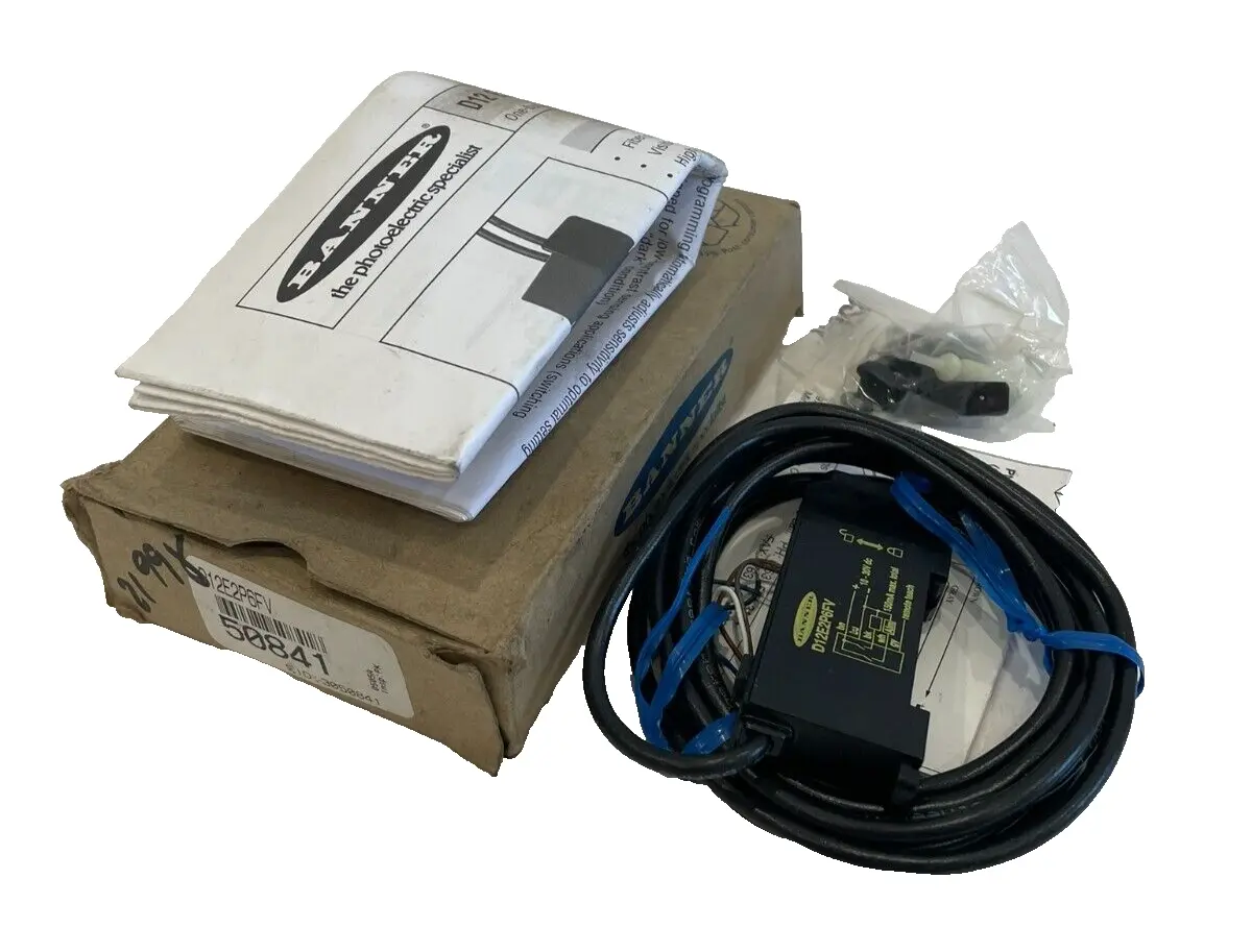 NEW BANNER ENGINEERING D12E2P6FV FIBER OPTIC OPTICAL SENSOR