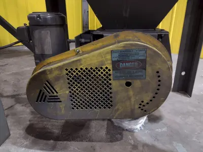 6" X (2) 15 HP WHEEL WHEELABRATOR "SKEW ROLL PIPE & BAR" SHOT BLAST BLASTER SYSTEM: STOCK #20002