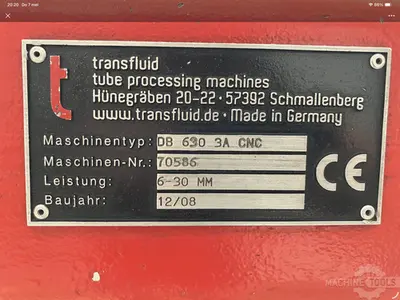 USED 2008 TRANSFLUID DB630 A3 CNC