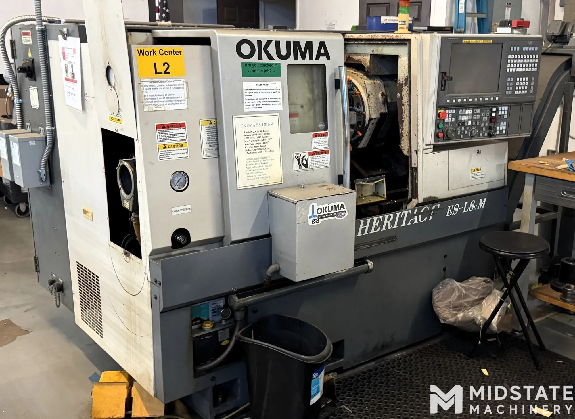 OKUMA HERITAGE ES-L8II-M CNC Turning Center, New in 2008