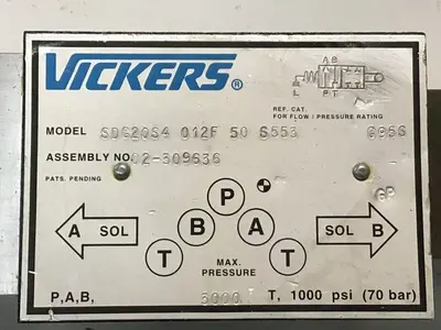 USED VICKERS SDG20S4 012F 50 S553