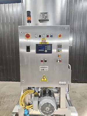 Used 400 Gallon Jacketed Tank (Reactor), With Waukesha Pump & Load Cells, 316 Stainless Steel