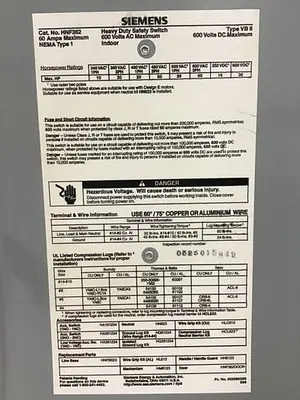 USED SIEMENS HNF362